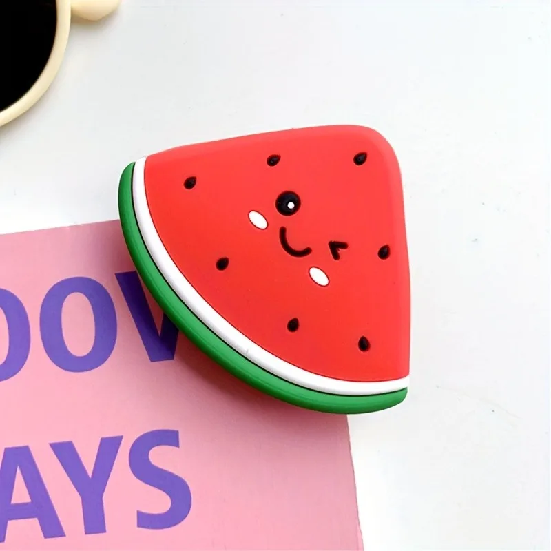 Support de téléphone à poignée pliable, fruits fraises, pour iPhone 17 16, Samsung, prise Tok, Support de doigt de poche, Support Griptok