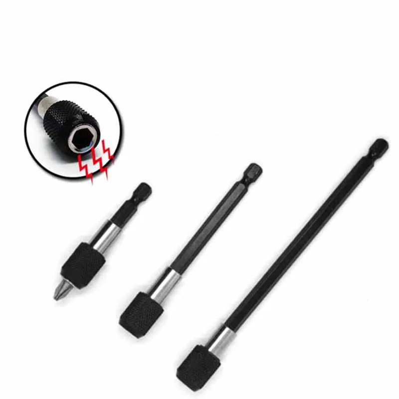 Hexagon Shank Screwdriver Self-locking Connecting Rod Extension Rods Magnetic Quick Release Change Electric Drill Adapter