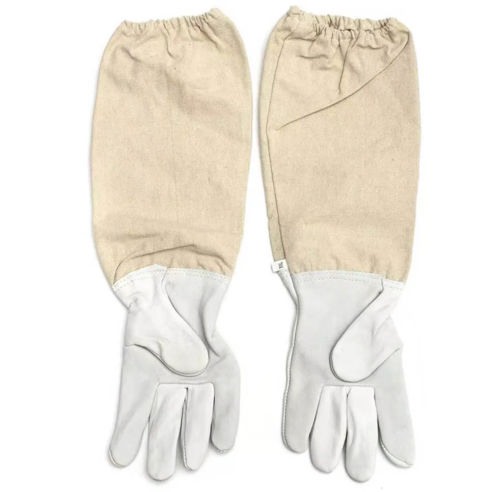 Bee Gloves Sheepskin Anti-bee Beekeeping Tools For Beekeeper Protective Glove Canvas Beekeeping Equipment