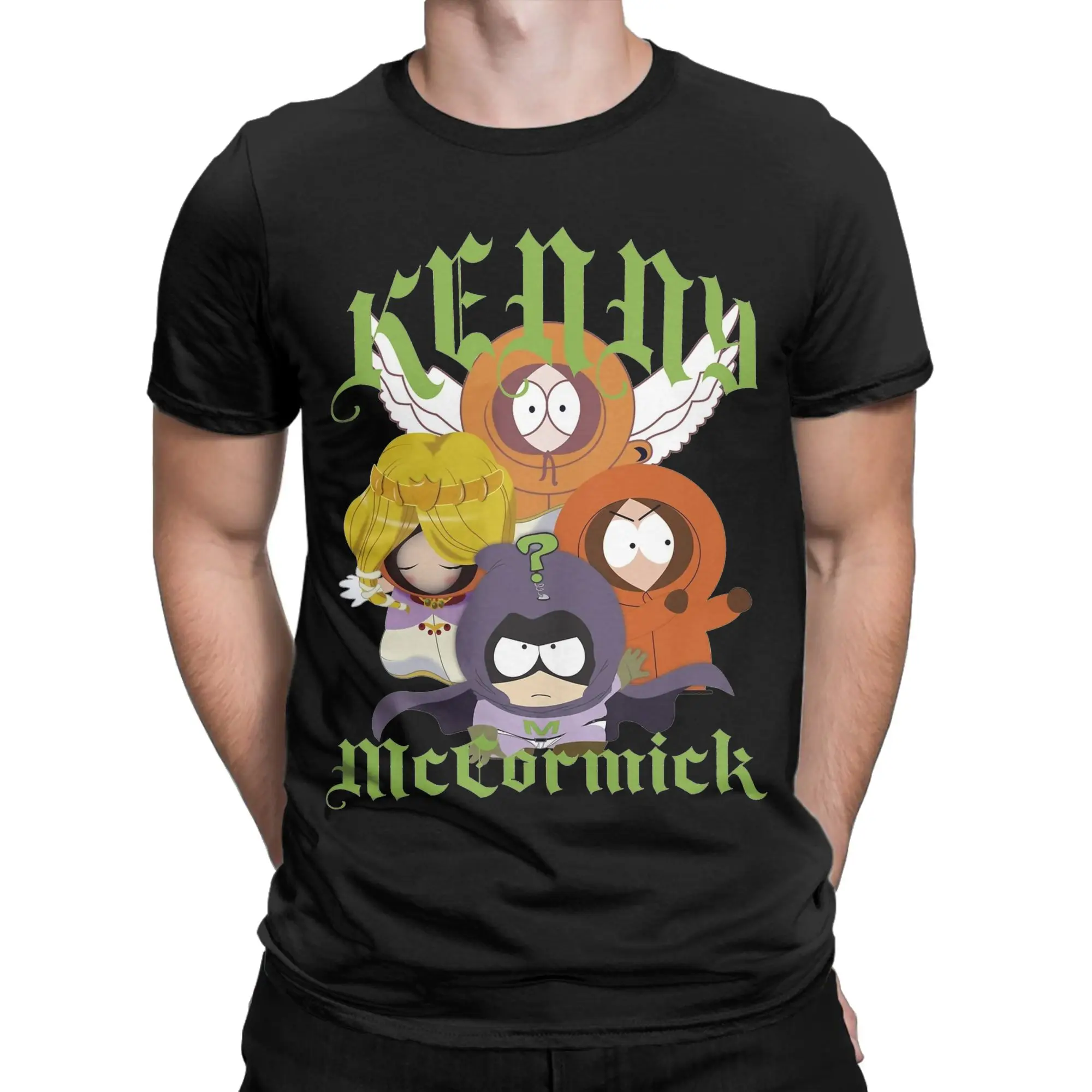 Kenny McCormick Southparks  Men Women T Shirt  Hipster Tees Short Sleeve Crewneck T-Shirts Cotton Big Size Clothing