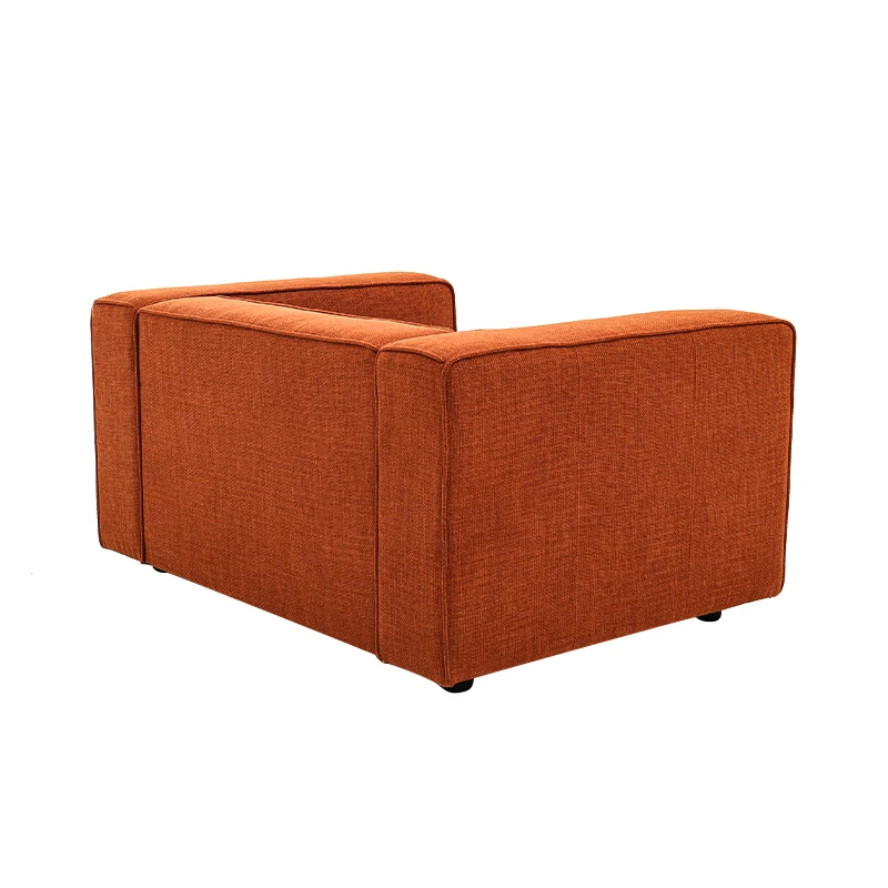 Manufacturers Wholesale Customized Comfortable Cushion Mini Orange Sofa Relaxing Single Seat Sofa