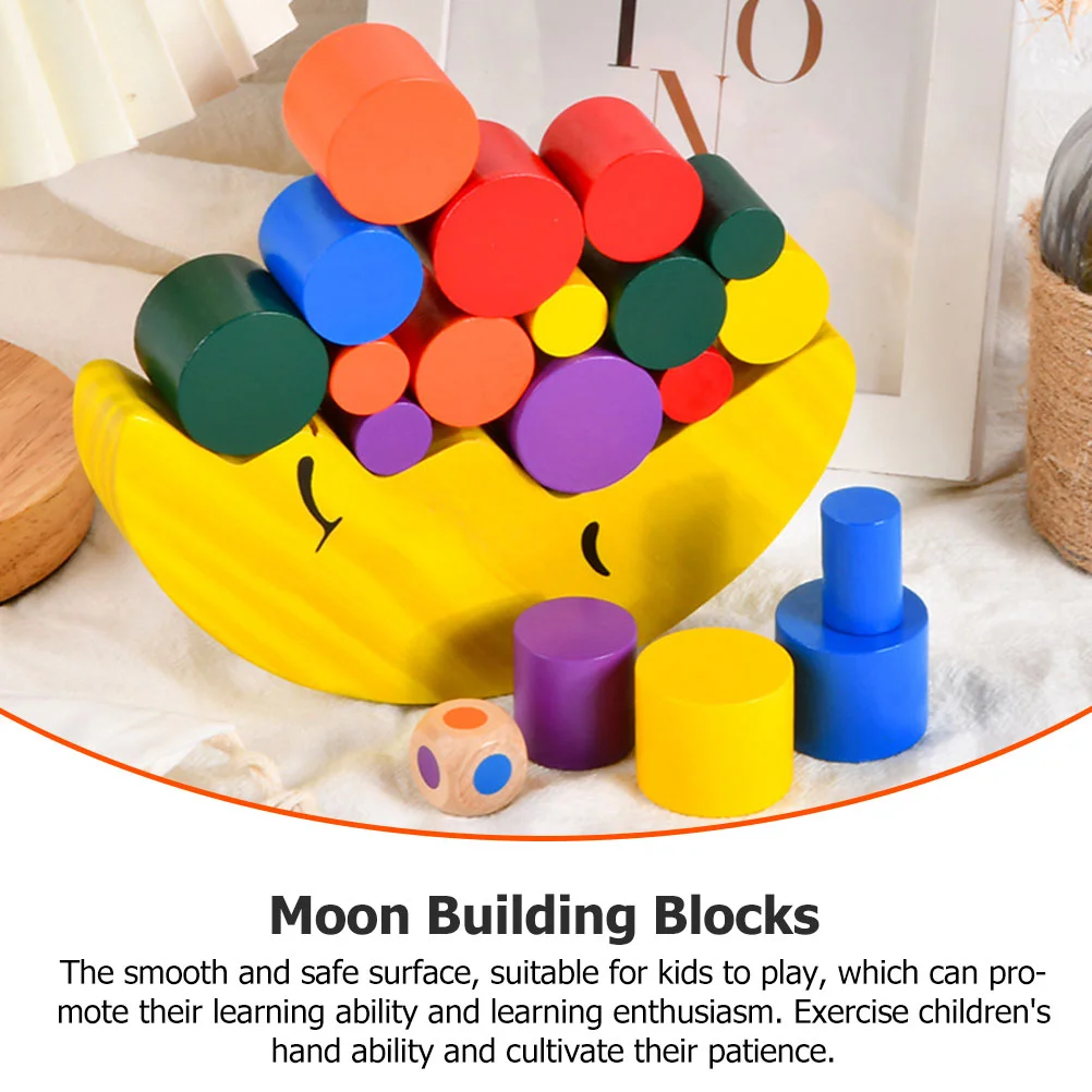 Moon Tower Building Blocks Interessanti giocattoli per bambini Equilibrio in legno Educazione precoce Bambini Giocattolo genitore-figlio Per bambini