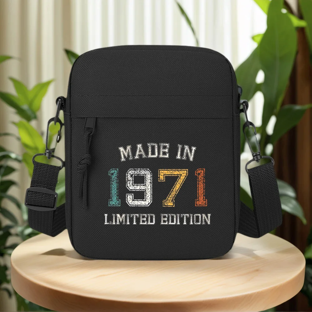 Made in 1971,limited edition Men Crossbody Bag Single Shoulder Women Cartoon Anime Film Printing Design Unisex
