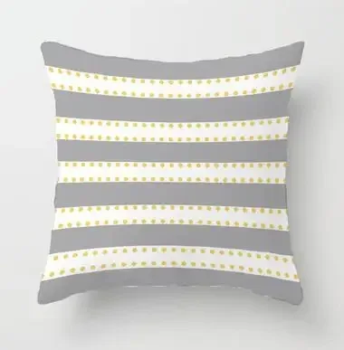 Geometric Pattern Pillowcases - Modern Yellow & Grey Designs for Home Decor Perfect Gift with Zebra Print & Inspirational Quotes