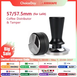Coffee Tamper 57mm 57.5mm Constant Pressure 30 Lbs Powder Hammer For Lelit Anna Barista Espresso Macker Accessories Corner Tool