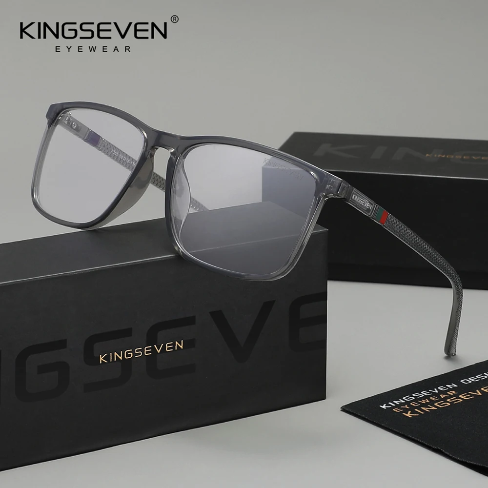 KINGSEVEN Rectangular Anti Blue Light Blocking Glasses Men Women Computer Blue Ray Block Eyewear Daily Glasses