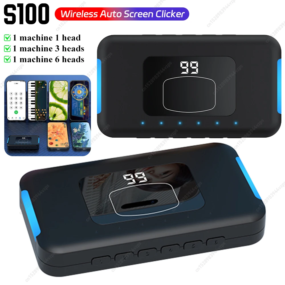 

S100 Устройство с автоматическим щелчком Bluetooth-совместимое симулятор отключения звука Click Clicker Tapper для смартфона Android/iOS для прямой трансляции