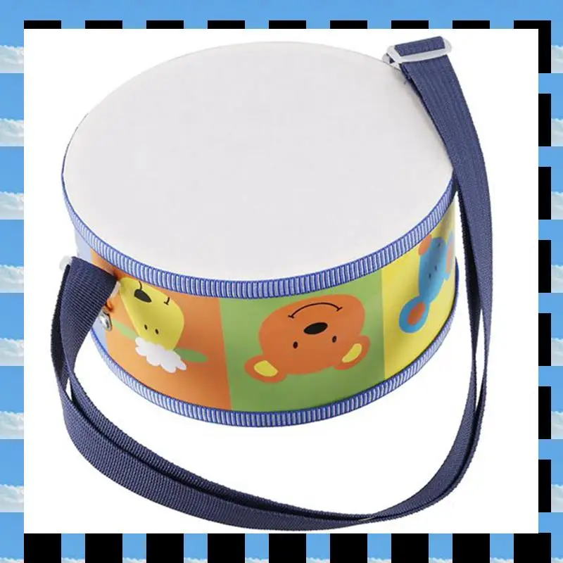 

ABME Wooden Drum Musical Instrument For Children With Colorful Animals, Straps And Drumsticks. Early Education Teaching Aids
