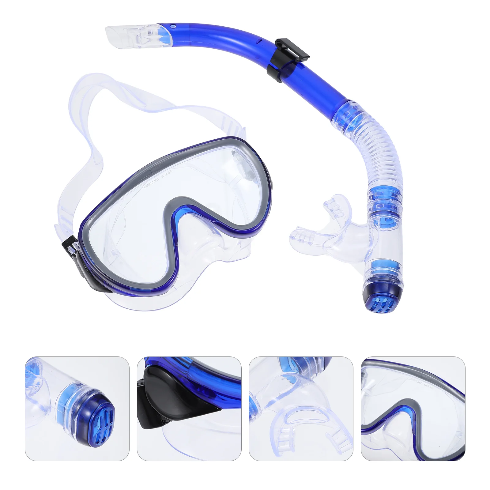 

Diving Equipment Wide View Snorkel Mask Adult Suit Dry Snorkeling Gear Masks Pvc Respirator and Seal Child Goggles