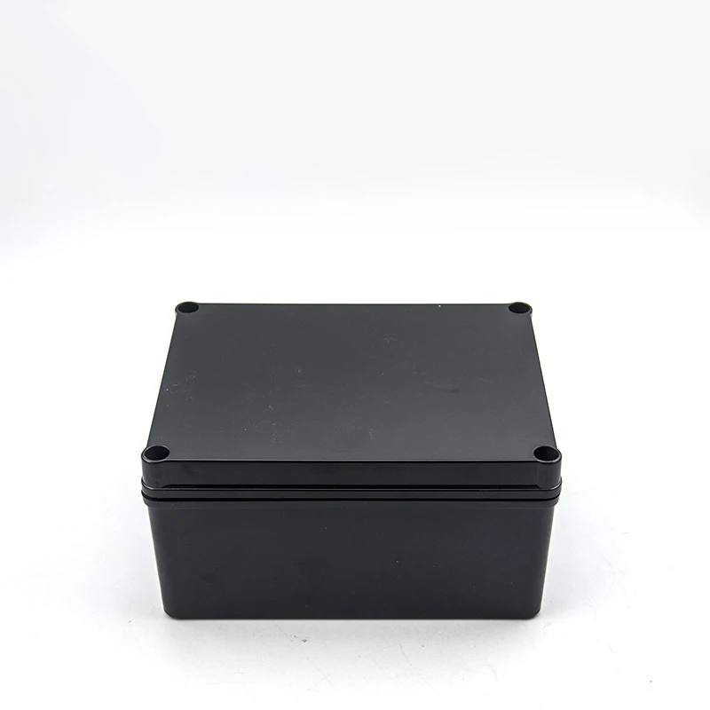 IP67 Waterproof EnclosurBlack Flame retardant box Outdoor ABS plastic black junction box V0 grade flame-retardant power box