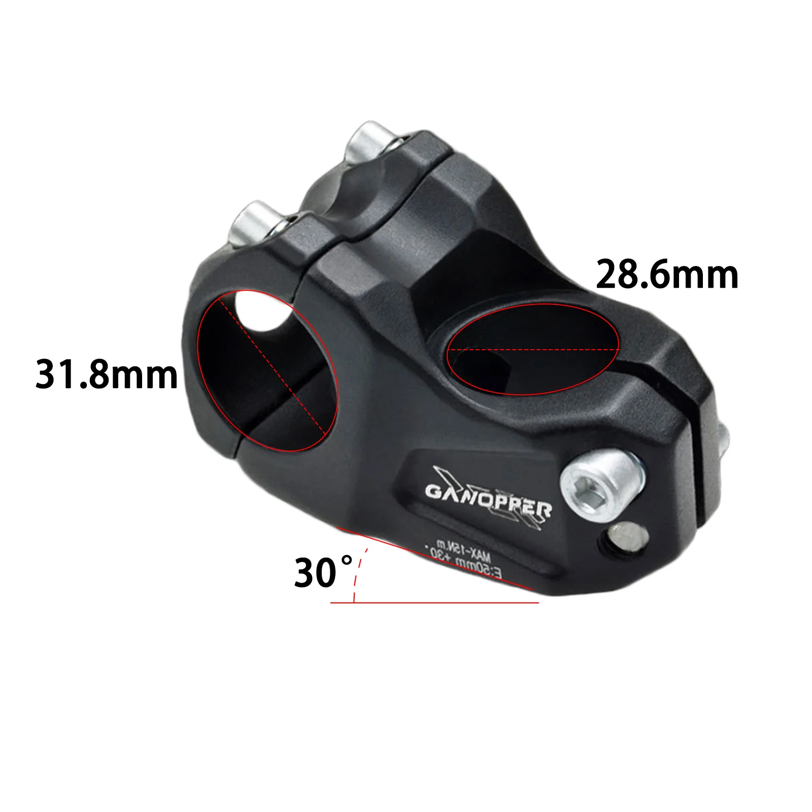 GANOPPER MTB Road Bicycle handlebar Stem Riser DH FR XC BMX downhill Bike Mountain Bike Short Stem 31.8*50mm Bike Power Parts