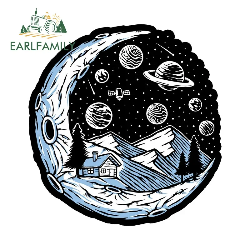 EARLFAMILY 13 cm x 12,4 cm für Astronauten, Autoaufkleber, Vinyl, Motorrad, Anime-Aufkleber, wasserdicht, Windschutzscheibe, Laptop, Kofferraumaufkleber