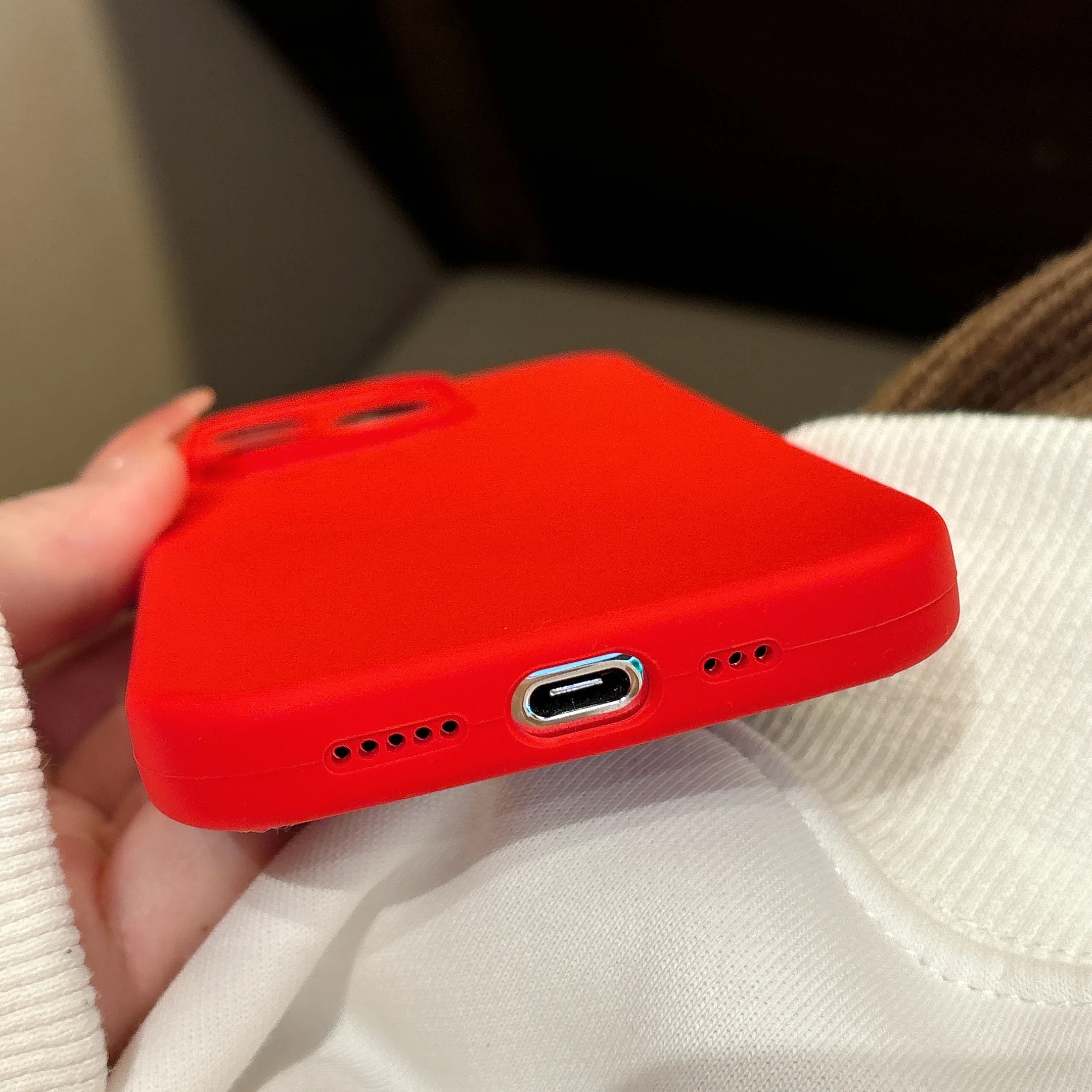 حافظة لهاتف Magsafe من السيليكون السائل باللون الأحمر المحظوظ لهاتف iPhone 16 15 14 Plus 13 12 Pro Max غطاء مقاوم للصدمات للشحن اللاسلكي المغناطيسي #6