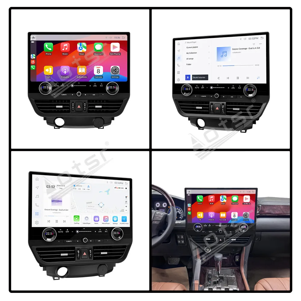 Car Accessories Android 13 Panel 19.8 inch Touching Screen Car Radio For Lexus LX570 2007-2015 GPS Navigation Stereo Head Unit