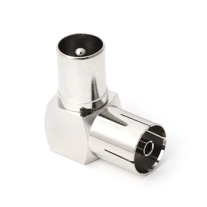 573A 90 ° ทีวีสายเคเบิลทางอากาศอะแดปเตอร์ RF โคแอกเชียล F หญิงกับทีวีชายเสียบเข้ากับซ็อกเก็ตหญิง