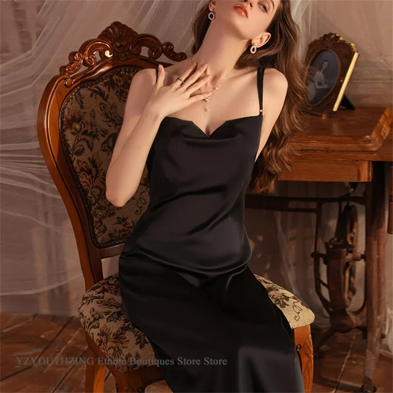 أنثى السباغيتي حزام ثوب النوم الملابس الداخلية الحميمة مثير عارية الذراعين فراشة الدانتيل فستان نوم طويل قميص ملابس خاصة رايون Homewear #5