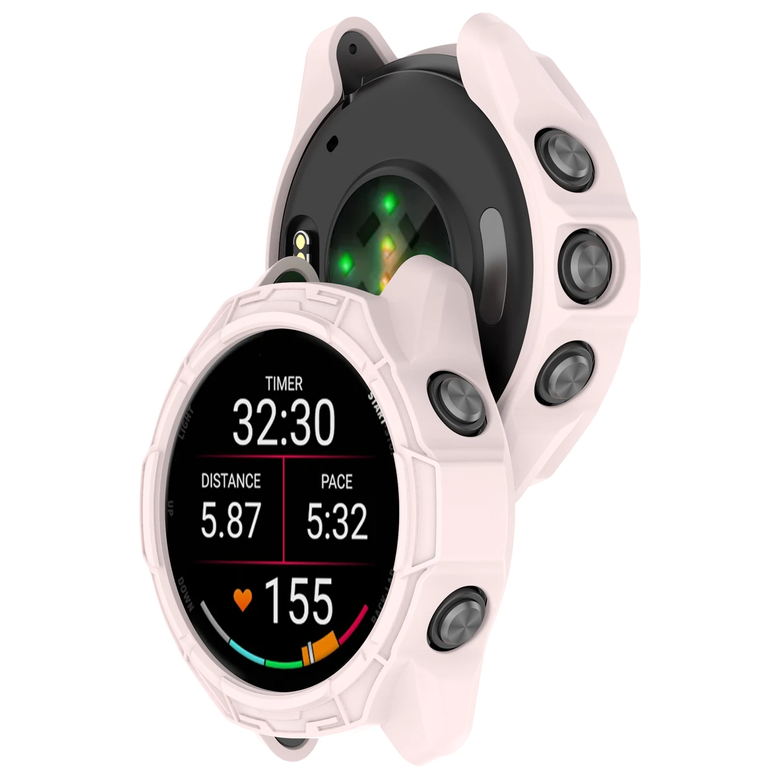 Armor Hollow TPU Protector Case dla Garmin Forerunner 570 42MM 47MM 970 Frame Hard Cover Protective Watch Shell Cases Bumper