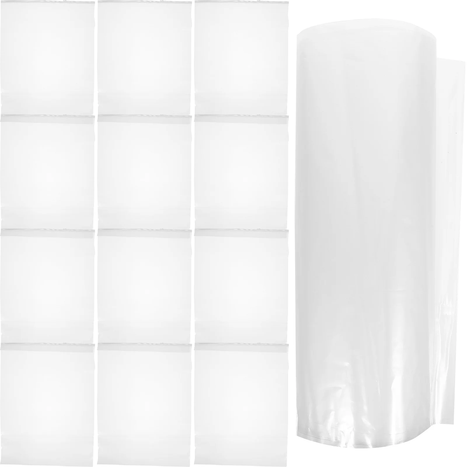 

50Pcs Dustproof Storage Bags Clear Zipper Plastic Resealable Apparel Organizer Travel Clothes Shoes Pants T-Shirt Packaging