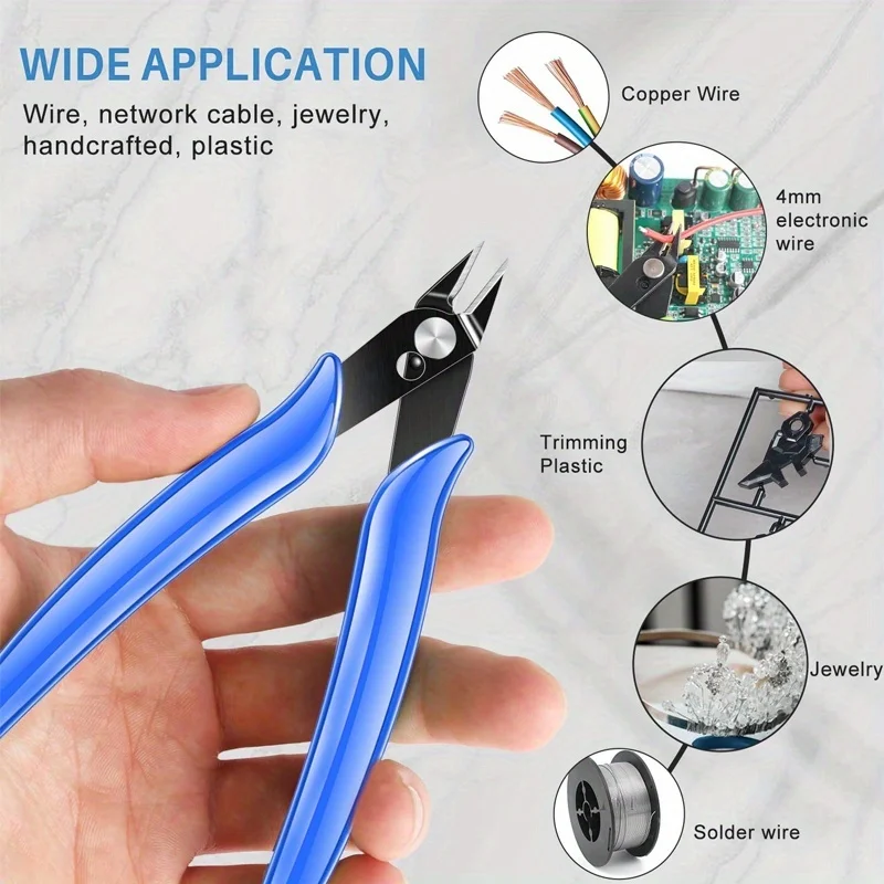 High Precision Carbon Steel Wire Snips Ideal for Jewelry Electronics and DIY Crafts Multi-Purpose Flush Cut Pliers