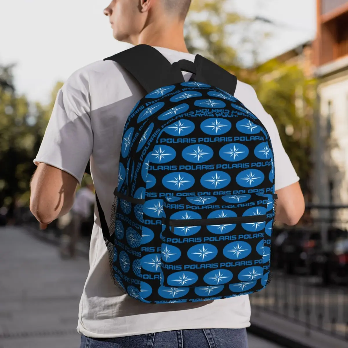 Polaris Logo Backpack Student BookBag Kids School Bag Computer Shoulder Bags for Men Women