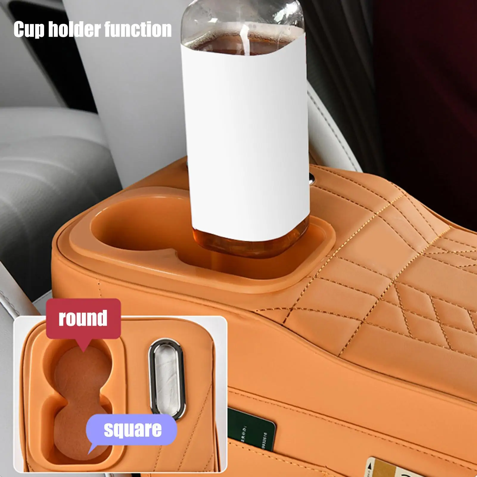 Arm Rest Cover for Car Multi-Functional Organizer Auto Center Console Pad Cup Holder for SUV Truck Sedan Minivan Commuting