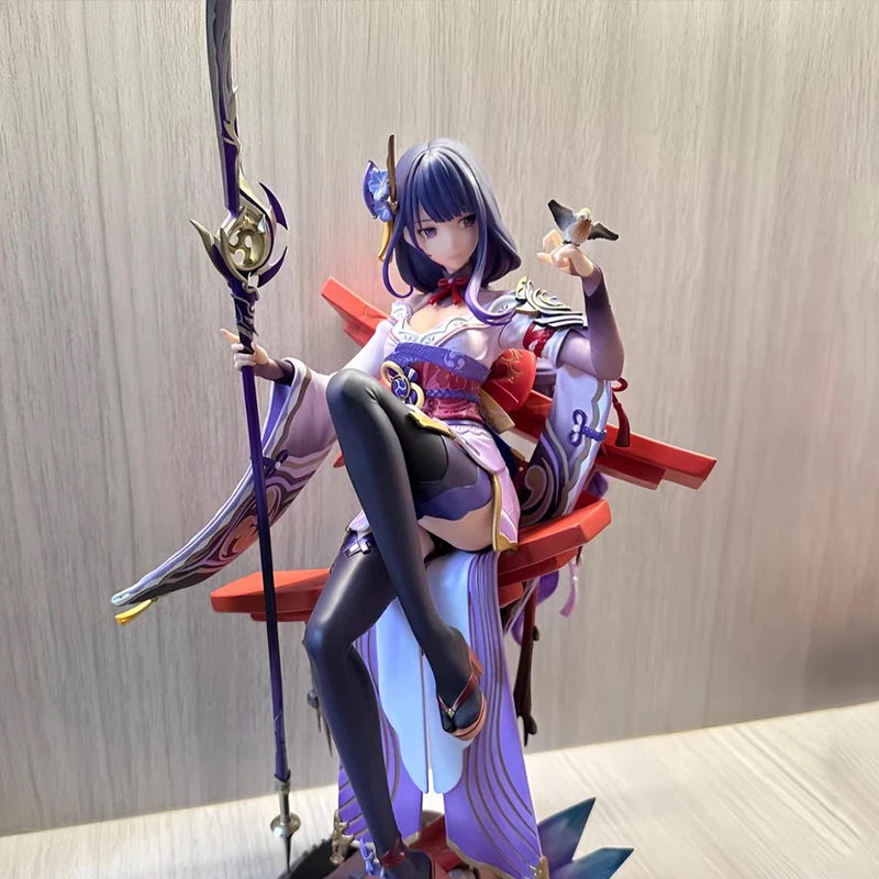 New 36cm Genshin Impact Game Peripheral Raiden Shogun Figure GK Model Pvc Statue Purple Desktop Decoration Festival Gift Toy Kid