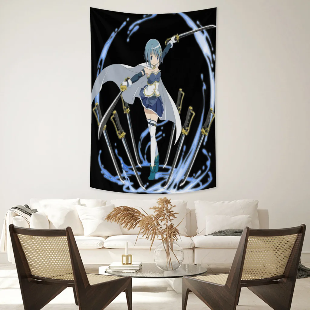 Anime Tapestry Japan Kawaii Puella Magi Madoka Magica Wall Hanging For Bedroom Décor Aesthetic