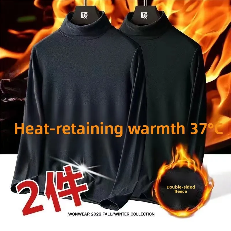 

Двусторонняя флисовая термокофта с длинным рукавом для мужчин, повседневная, приталенная, для подростков, теплая домашняя одежда