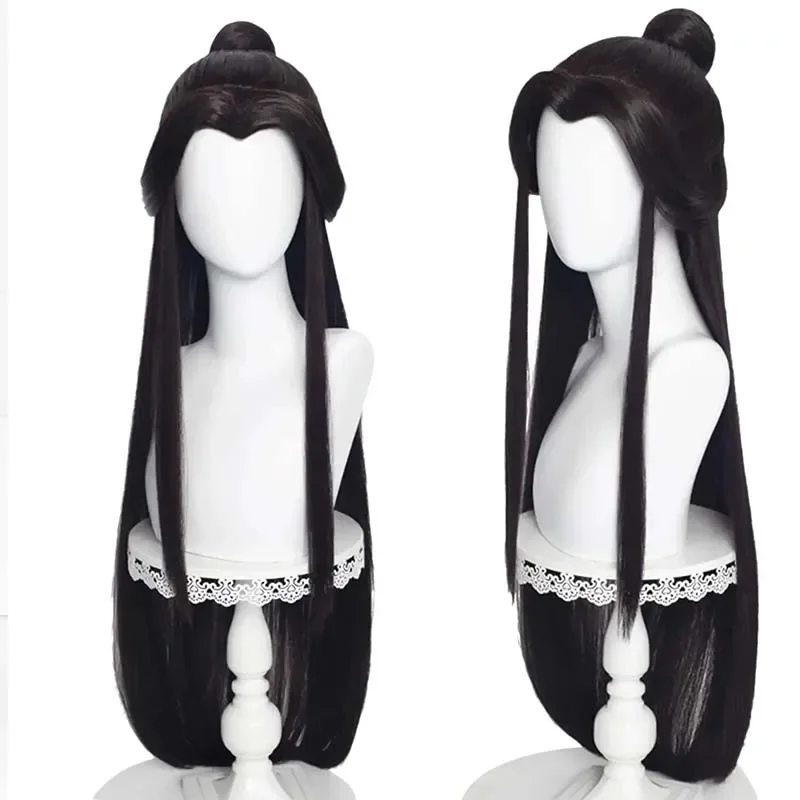 

Парик для косплея Xie Lian из аниме Heaven Official's Blessing, синтетический длинный прямой черный парик для вечеринок и Хэллоуина