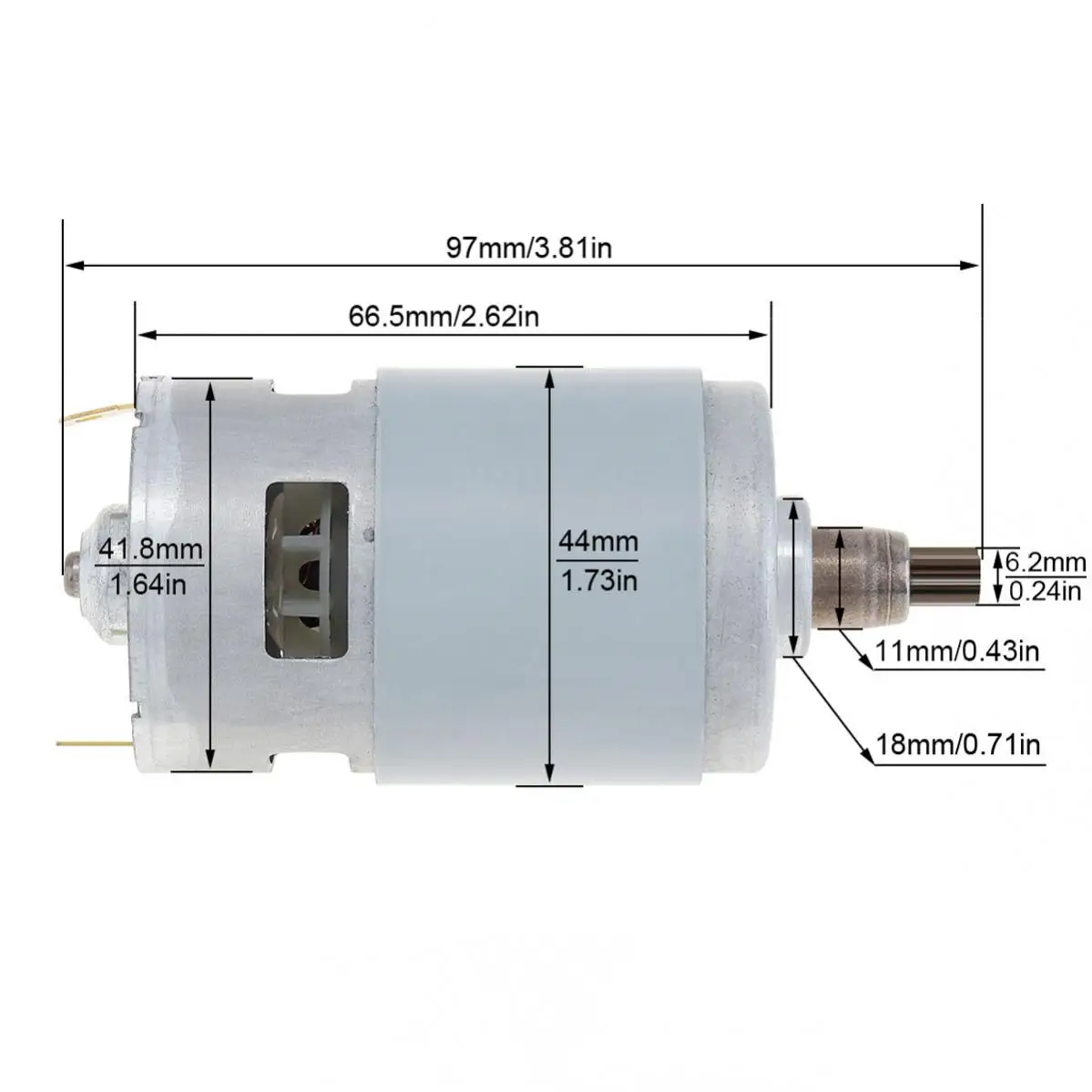 7 Teeth 775 DC Motor 12-24V Lithium Electric Wrench Electric Drill Integrated Universal Motor for Electric Tools Accessories