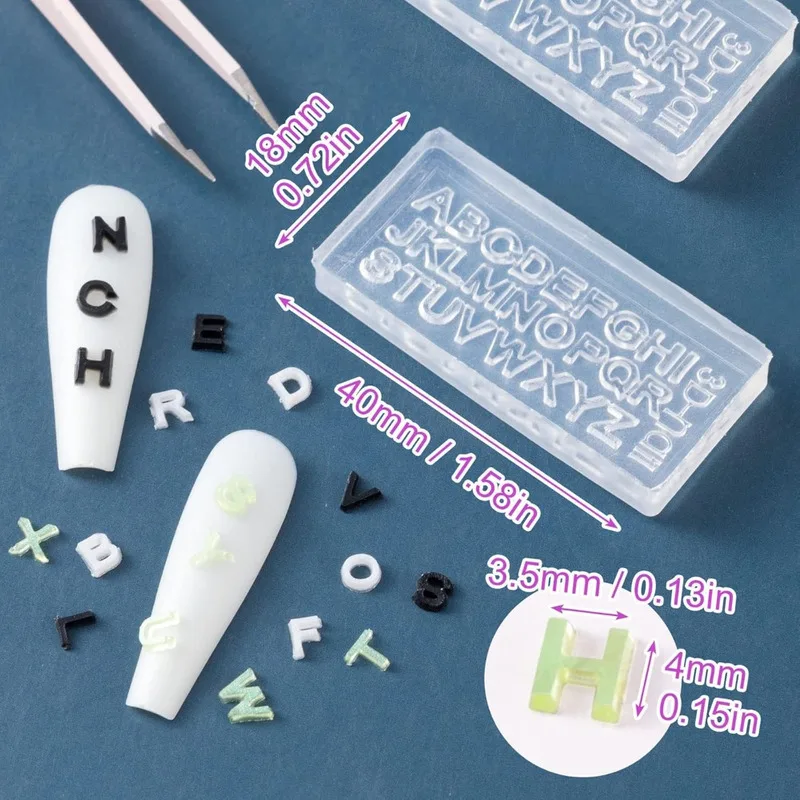 Resin Art Zone - 2/4 Sets Transparent Mini A-Z 26