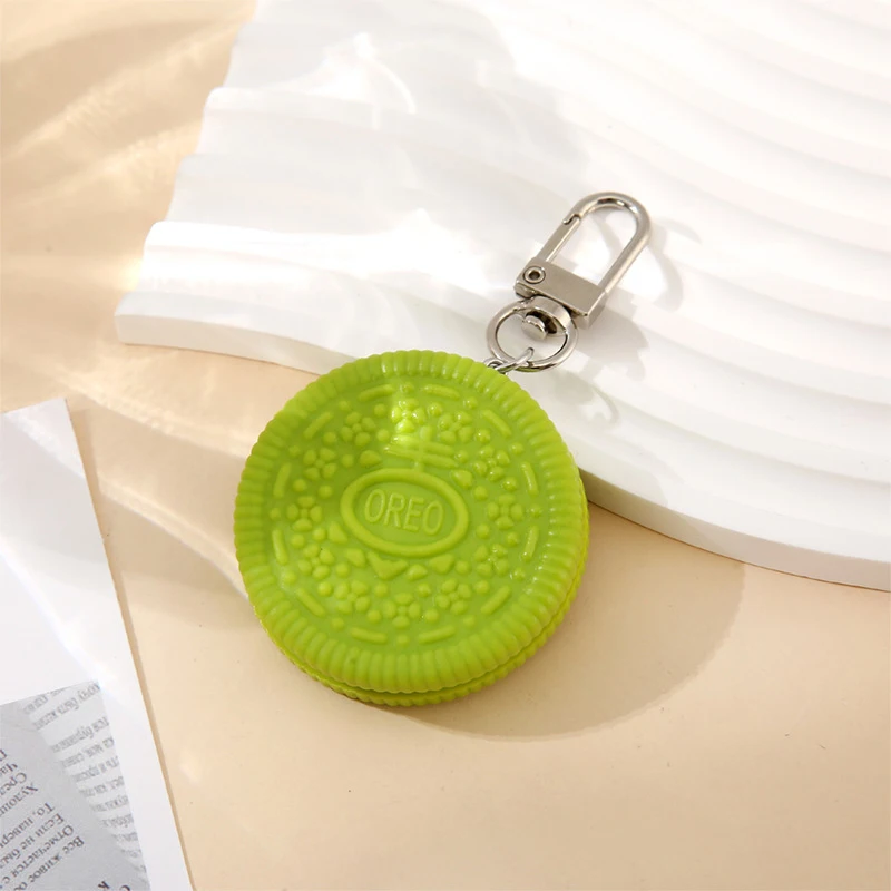 Oreo Cookie Keychain Cute Fashion Creative Food Fun Cookie Model Car Bag Pendant Jewelry Gift To Friends Boutique Gift