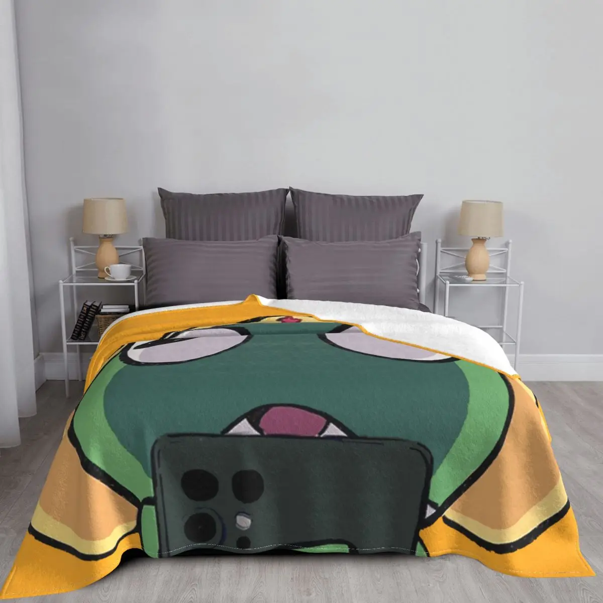 Coperta Sergeant Keroro in pile Keroro per tutte le stagioni, multifunzione, leggera, per trapunta sottile in peluche da ufficio