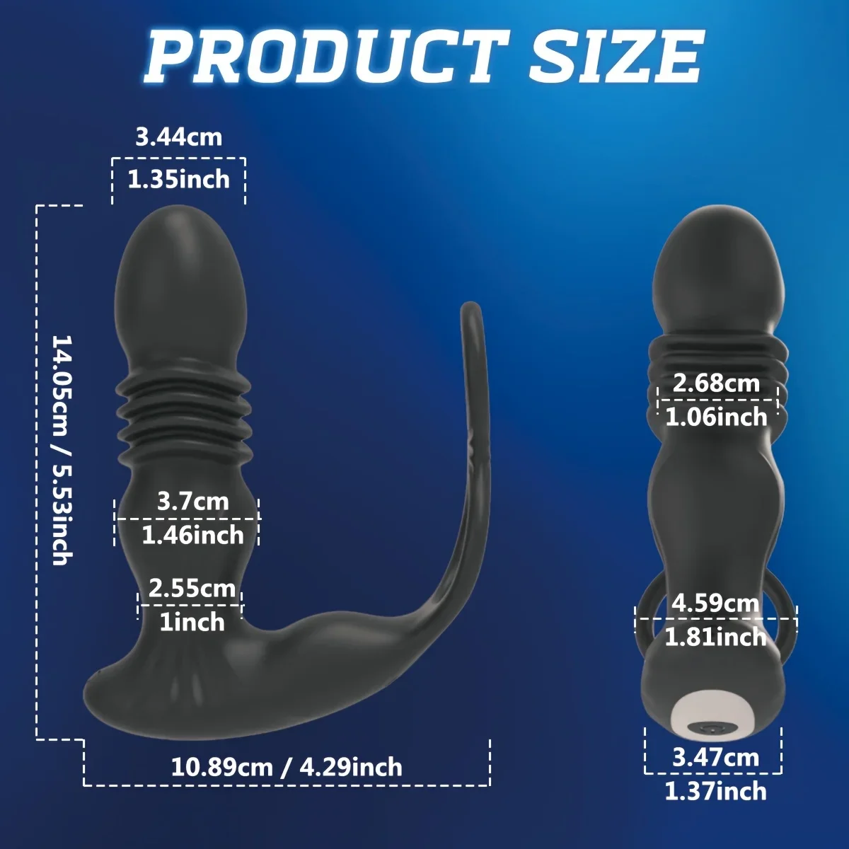 Male Thrusting Prostate Massager APP Control Telescopic Lock Ring Anal Butt Plug Vibrator Men Gay Dildo Sex Toys for Couples - view 6
