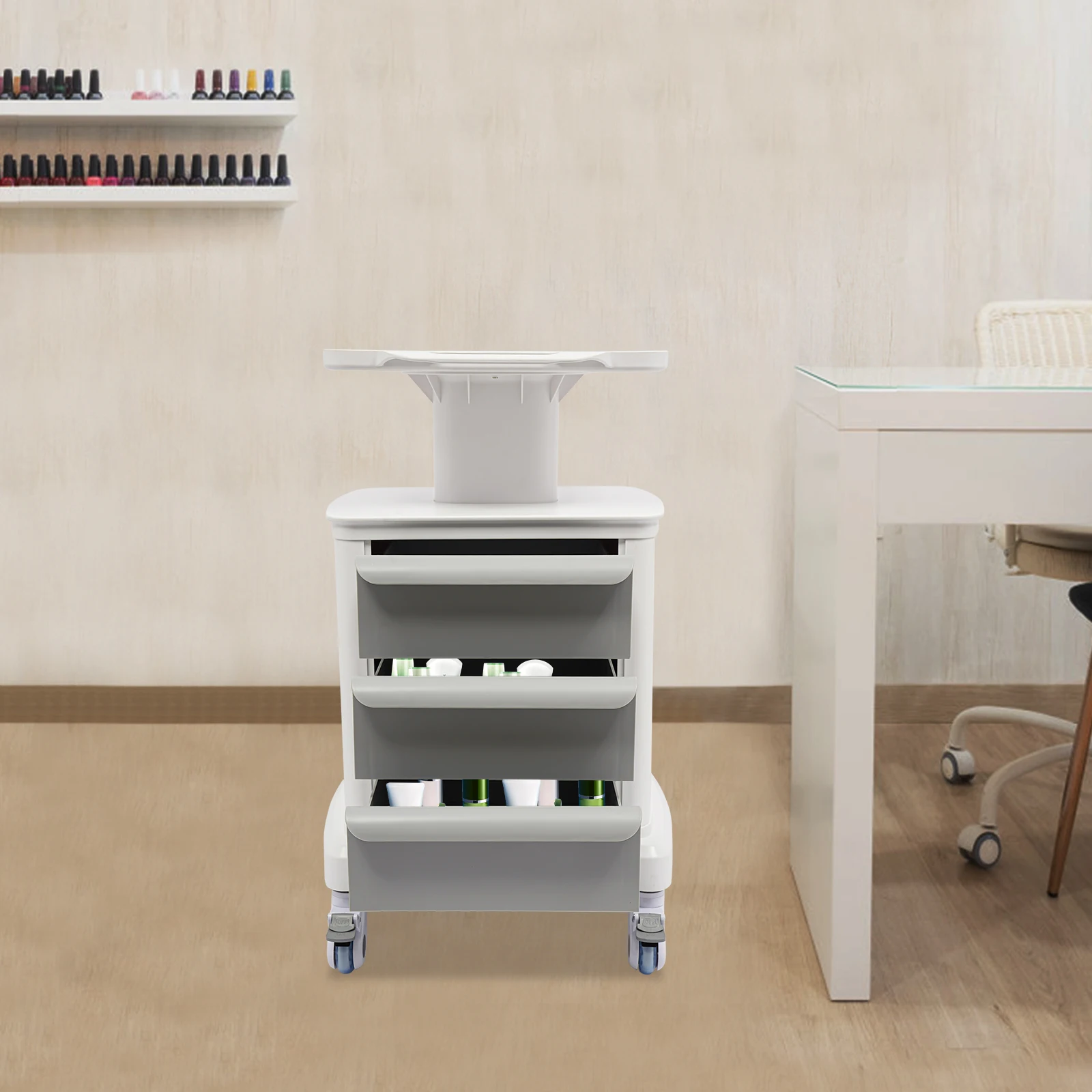 

Utility Cart, Mobile Service Cart, Stainless Steel Commercial Cart with Robust Frame, Hotel Housekeeping and Retail Stores