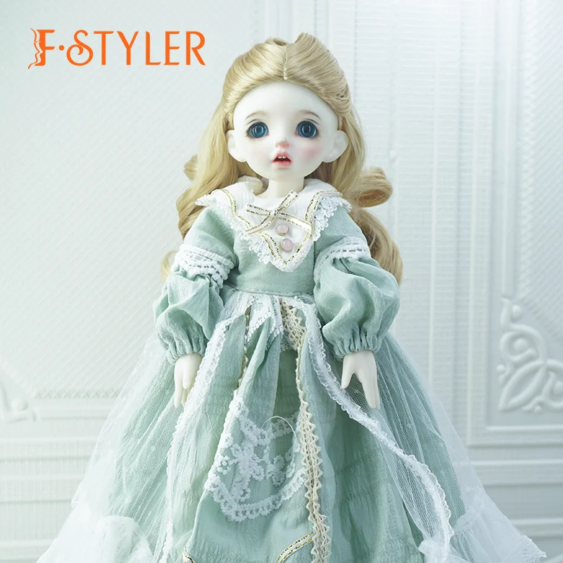 FStyler Doll Wig Lovely Elegant Wavy Curls BJD Doll Soft Synthetic Mohair Various Colors Hair Accessories Customization