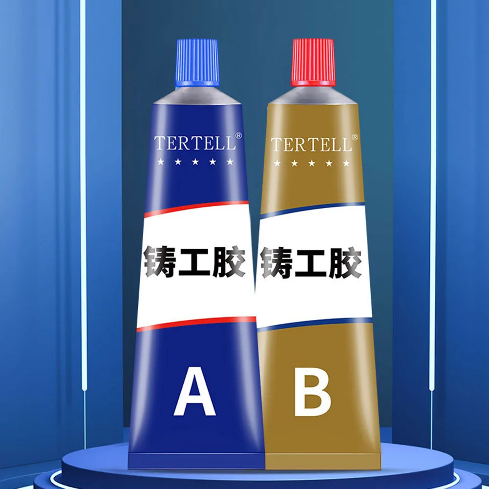 2pcs Heat Glue Extrusion AB-Metal Adhesive Liquid Weld Aging Resistance Multi-function for Hard Plastics and Ceramics