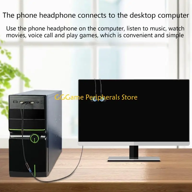 U55B Suitable for Kinds of Headphone with 3.5mm Headset Audio-Extend Cables