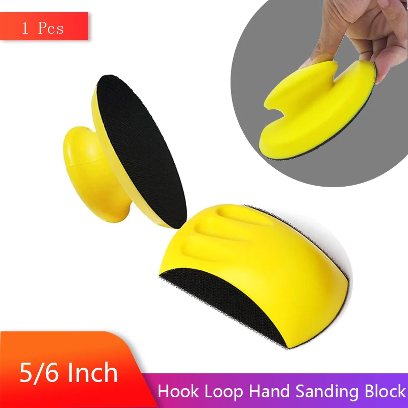 

5/6 Inch Hook & Loop Mouse/Round Hand Sanding Block 1Pcs for Woodworking Furniture Restoration Automotive Body Arts and Crafts