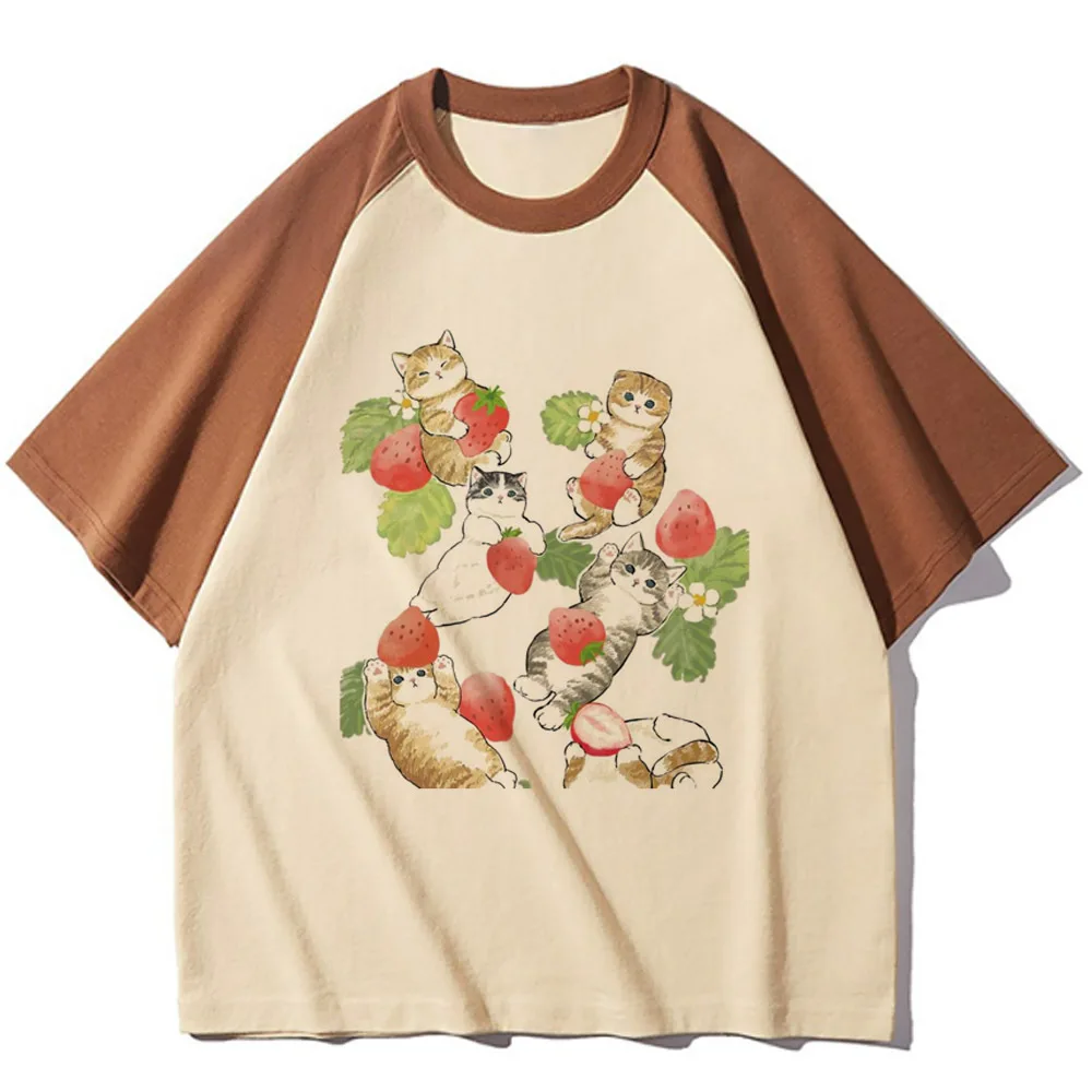 Strawberry Tee women funny Tee female 2000s clothes