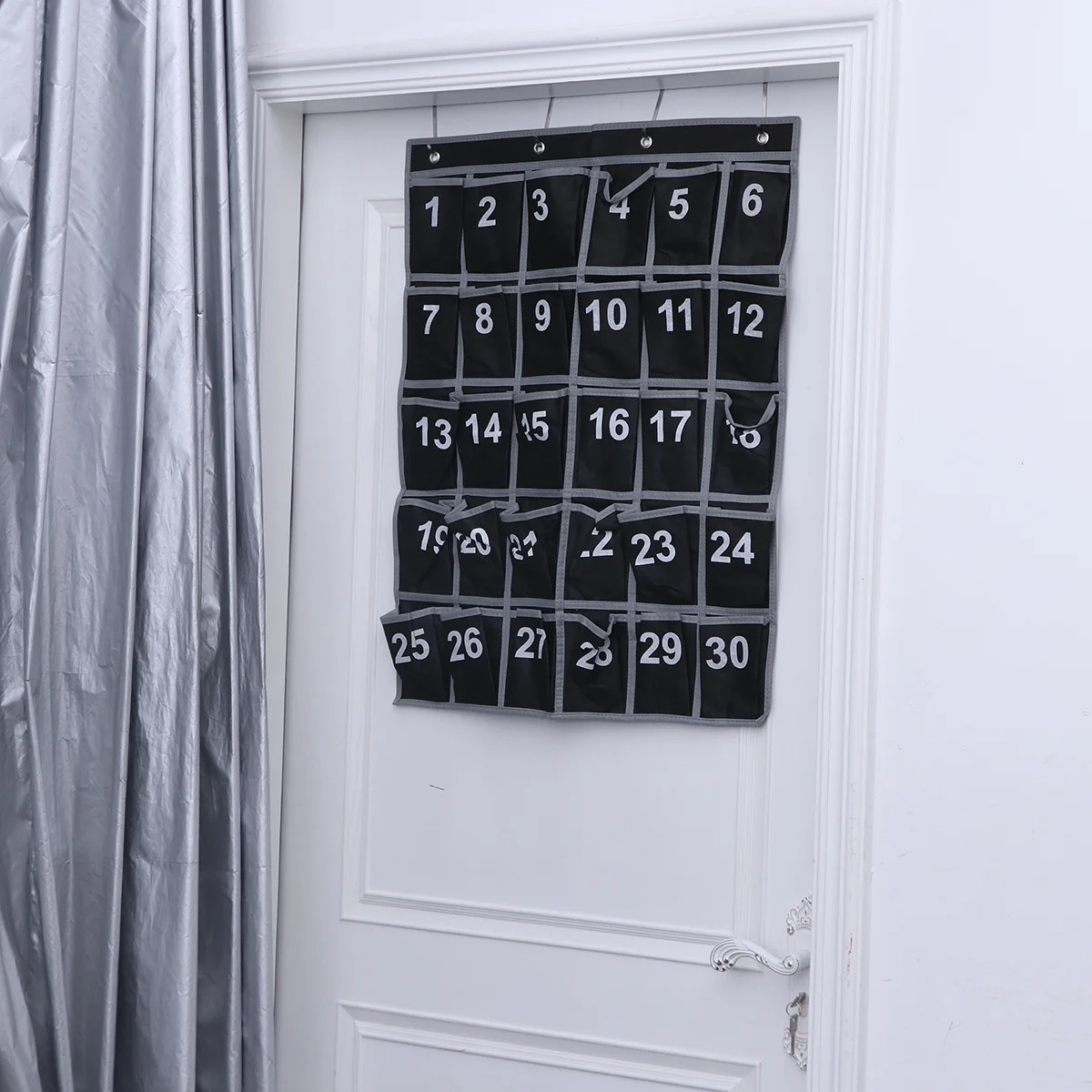 

30 Pockets Cell Phone Hanging Bag Numbered Thick Sturdy Non-Woven Fabric for Classroom Dormitory Office Door Hanging Organizer