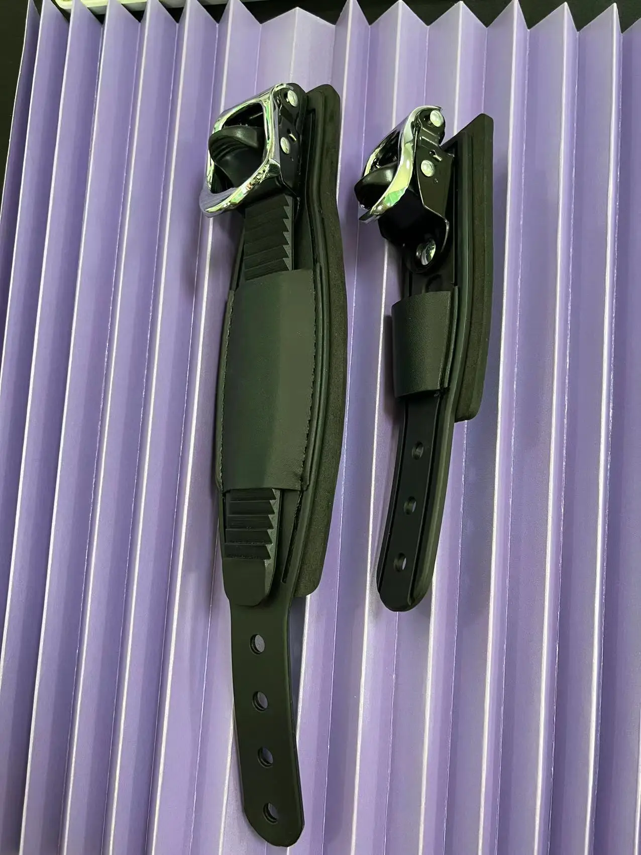 

Adjustable Ski Strap Binding Attachment for Multiple Occasions With Ratchet Tongue Ladder to Secure Shoelaces