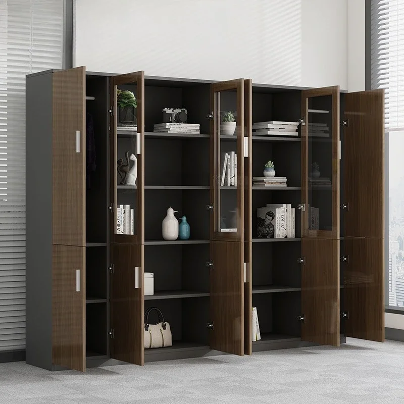 خزانة ملفات ممتازة، خشبية عالية وبسيطة وحديثة، خزانة ملفات، خزانة بيانات، خزانة كتب، مكتب #4