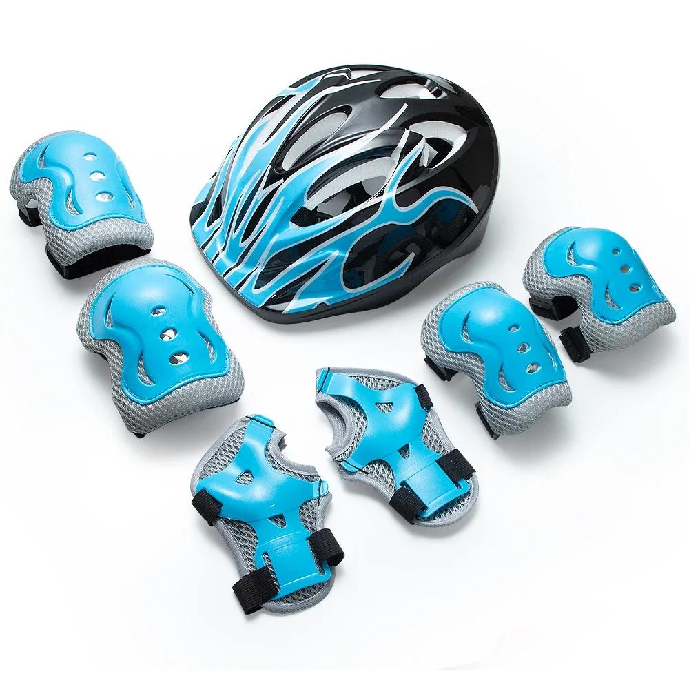 Schutzset für Kinder von 3-10 Jahren, Verstellbarer Sicherheits-Fahrradhelm mit Knie-, Ellbogen- und Handgelenkschutz für Skateboard, Roller und Radfahren – Detail 5
