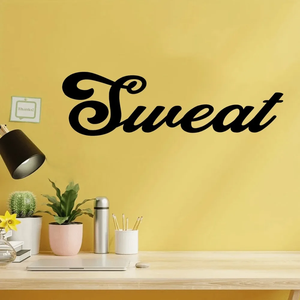 

Home Gym Metal Sign - Iron Wall Art Decor, Silhouette Hanging Plaque