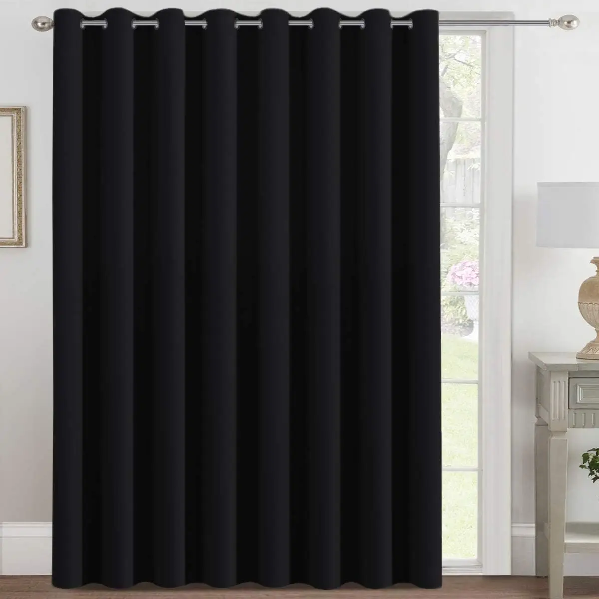

Blackout Patio Curtains 100 x 96 Inches for Sliding Door Extral Wide Blackout Curtain Panels Thermal Insulated Room Divi