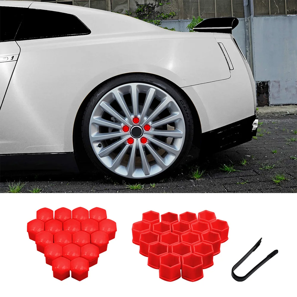 20Pcs/Set 17 19 21mm Car Wheel Nut Covers Auto Hub Screw Protection Cap Bolt Rims Auto Exterior Accessories Anti-Rust Dust Cover