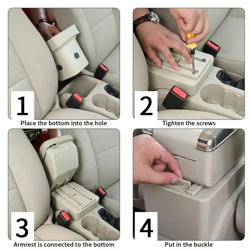 For Opel Corsa E Armrest Box For Corsa E Interior Storage Box Pu Leather Armrest with USB Car Accessories 2014 2015 2016-2019