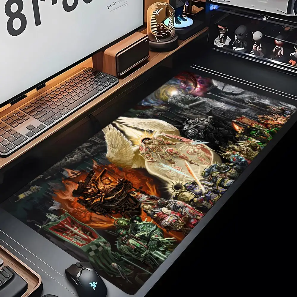 

MINISO-W-Warhammer-s Game 40k Mouse Pad Gaming Mousepad Abstract Large 900x400x5mm MouseMat Gamer XXL Mause Carpet PC Desk