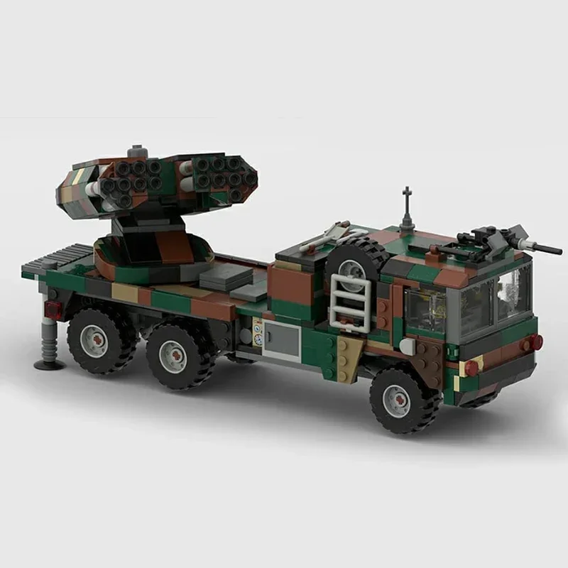 MOC-Blocos de Construção Modulares para Crianças, Modelo Militar, Montagem De Tijolos, Artilharia De Foguetes, Tecnologia Militar, Brinquedos DIY, Conjuntos De Presentes, Lars-2